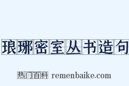 琅琊密室丛书造句是什么意思的图片